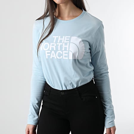 The North Face - Tee Shirt Manches Longues Femme Standard A4M7F Bleu Ciel