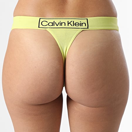 Calvin Klein - String Femme QF6776E Jaune