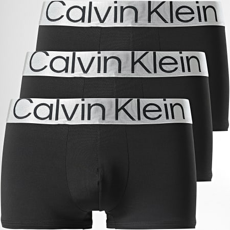 Calvin Klein - Lot De 3 Boxers Reconsidered Steel NB3074A Noir Argent