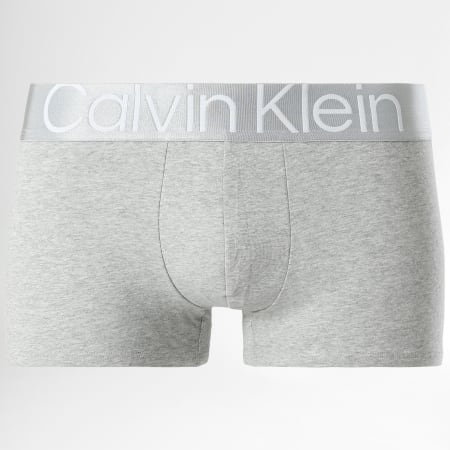 Calvin Klein - Juego de 3 calzoncillos bóxer Reconsidered Steel NB3130A Negro Blanco Gris Heather Plata