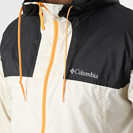 Columbia - Giacca a vento con cappuccio Flash Challenger Beige Black Zip
