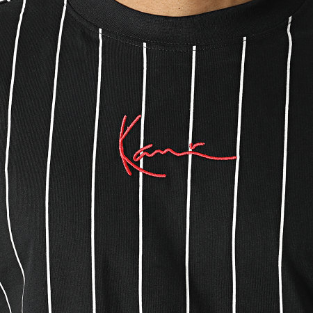 Karl Kani - Tee Shirt Small Signature Pinstripe Noir