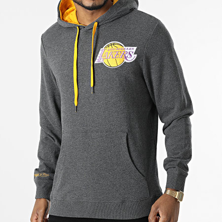 Mitchell and Ness - Classic Hoodie French Terry Los Angeles Lakers Charcoal Grey