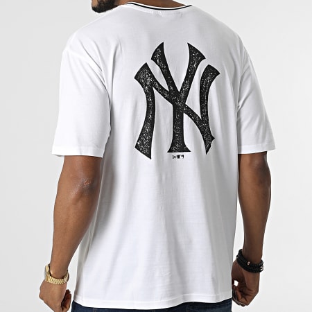 New Era - Tee Shirt Distressed Graphic New York Yankees 12893171 Blanc