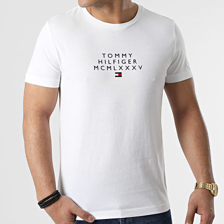 Tommy Hilfiger - Tee Shirt Small Centre Graphic 4964 Blanc