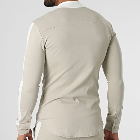 Uniplay - ES-85 Conjunto de camisa y pantalón de manga larga beige