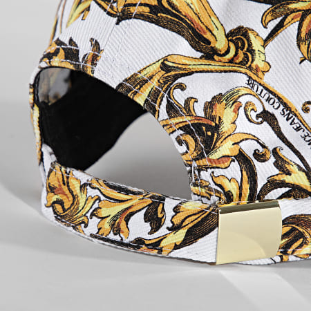 Versace Jeans Couture - Ghirlanda in tela stampata 72YAZK18 Cappello bianco rinascimentale