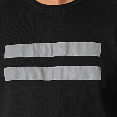 John H - XW912 Camiseta reflectante negra con rayas