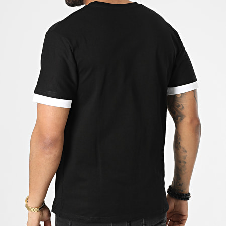 John H - Camiseta T114 Negro Blanco