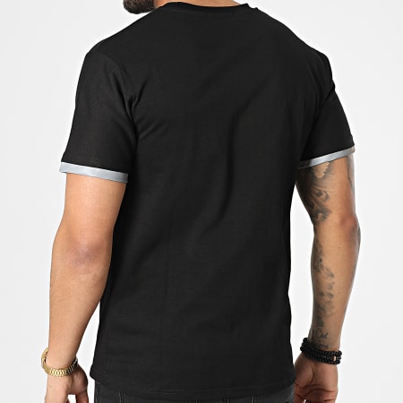 John H - T114 Camiseta reflectante Negro Plata