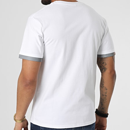 John H - T116 Camiseta reflectante blanca plateada