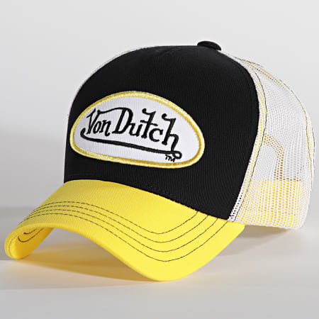 Von Dutch - Cappello da camionista nero giallo