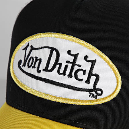 Von Dutch - Cappello da camionista nero giallo