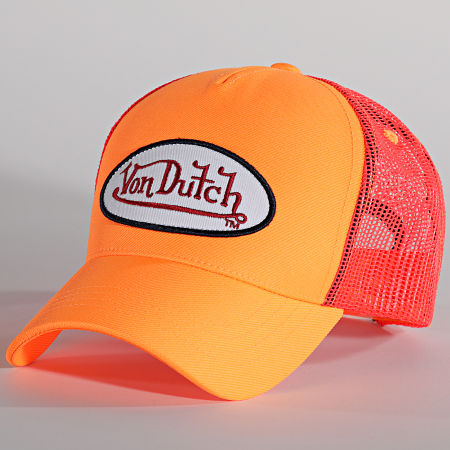 Von Dutch - Casquette Trucker Orange Fluo