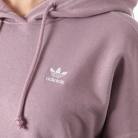 Adidas Originals - Sudadera de rayas con capucha para mujer HB9531 Lavanda