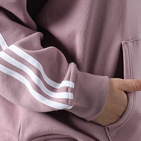 Adidas Originals - Felpa con cappuccio da donna con strisce HB9531 Lavanda