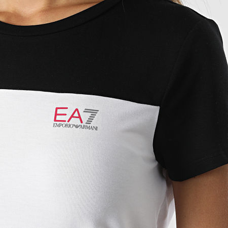 EA7 Emporio Armani - Maglietta da donna 3LTT03 Bianco Nero