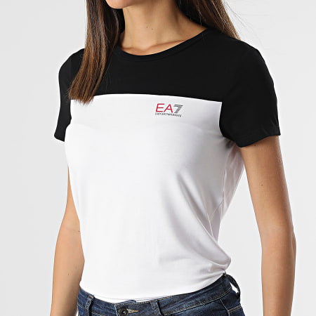 EA7 Emporio Armani - Camiseta mujer 3LTT03 Blanco Negro