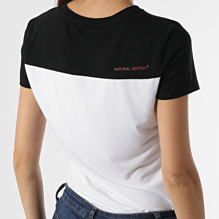 EA7 Emporio Armani - Tee Shirt Femme 3LTT03 Blanc Noir
