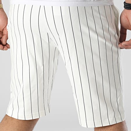 Fila - Homare Pantalones cortos a rayas FAM0222 Blanco