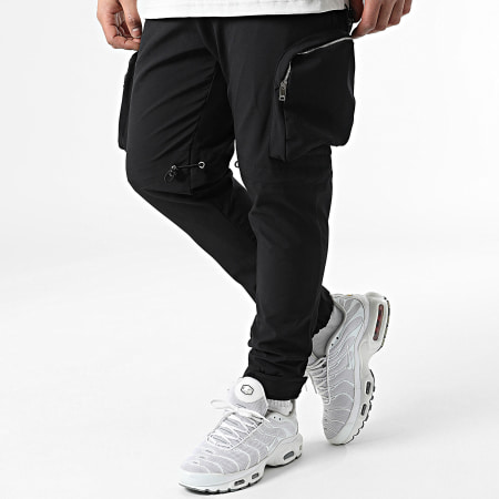 Ikao - LL601 Set di maglietta e pantaloni da jogging grigio chiaro e nero