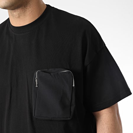 Ikao - LL601 Conjunto de camiseta negra y pantalón jogger