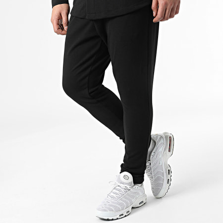 Ikao - LL610 Set maglia nera e pantaloni da jogging