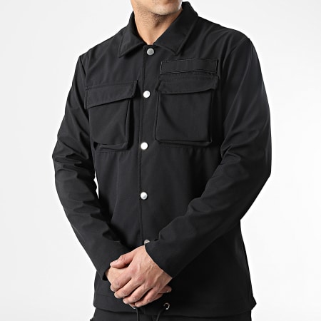 Ikao - Conjunto de chaqueta y pantalón jogger LL608 Negro