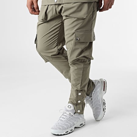 Ikao - LL640 Set giacca e pantaloni cargo verde kaki