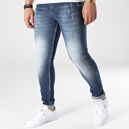 Ikao - L6008 Jeans skinny in denim blu