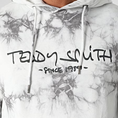Teddy Smith - Sweat Capuche Tie Dye Siclass Gris