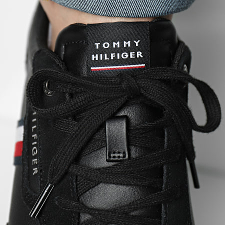 Tommy Hilfiger - Baskets Corporate Mix Leather Cupsole 4015 Black