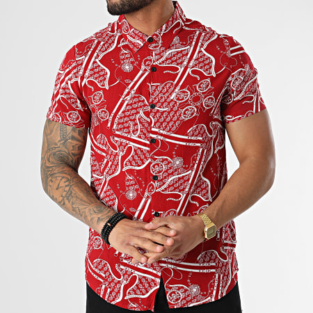 Zayne Paris Chemise Manches Courtes KD611 Rouge
