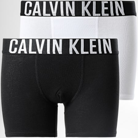 Calvin Klein - Juego de 2 calzoncillos bóxer para niños B70B700380 Negro Blanco