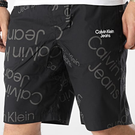 Calvin Klein - Pantaloncini da jogging con stampa logo 0072 nero