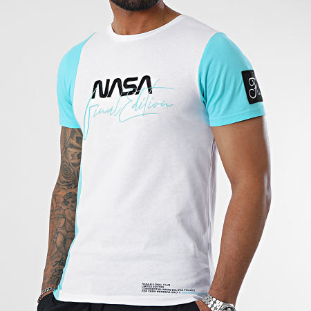Final Club x NASA - Tee Shirt Nasa Final Edition 973 Blanc Bleu Pastel