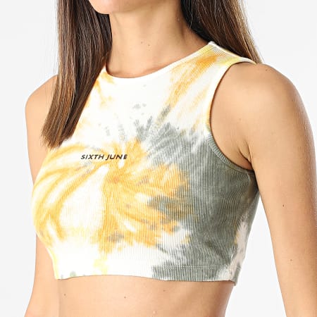 Sixth June - Camiseta de tirantes para mujer Crop W32922ETO Naranja