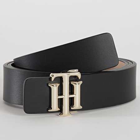 Tommy Hilfiger - Cinturón Reversible Mujer Logo 1694 Beige Negro