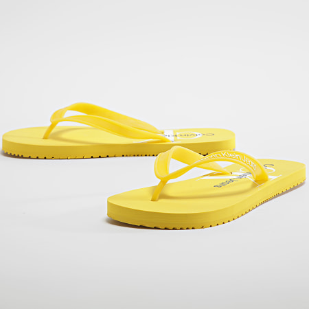 Calvin Klein - Tongs Beach Sandal Monogram 0055 Super Lemon