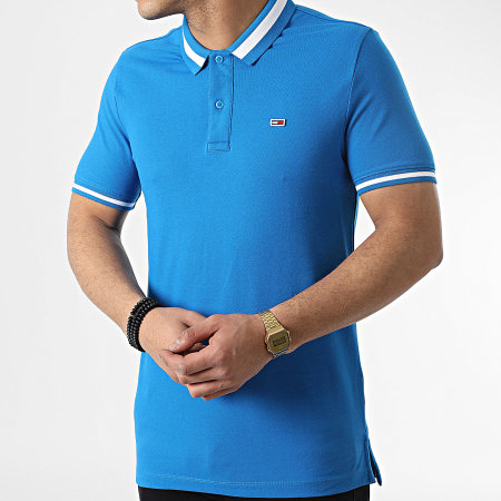 Tommy Jeans - Polo Manches Courtes Tipped Stretch 2220 Bleu Roi