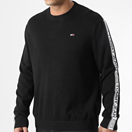 Tommy Jeans - Pull A Bandes Tommy Tape 3049 Noir