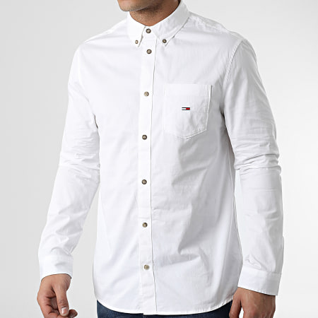 Tommy Jeans - Chemise Manches Longues Essential Light 3242 Blanc