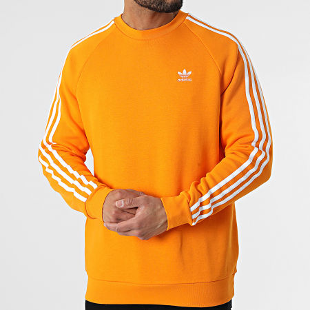 Adidas Originals - Felpa 3 Stripes girocollo HE9485 Arancione