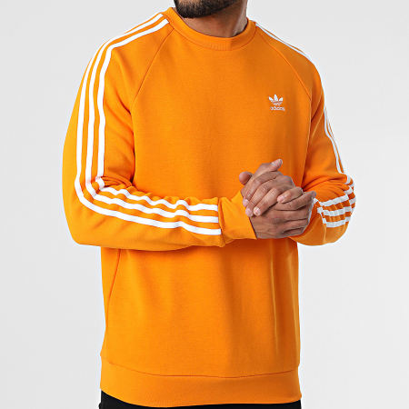 Adidas Originals - Felpa 3 Stripes girocollo HE9485 Arancione