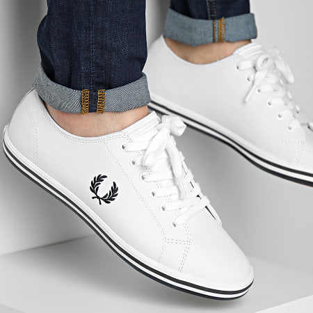 Fred Perry - Zapatillas Kingston Piel B7163 Blancas