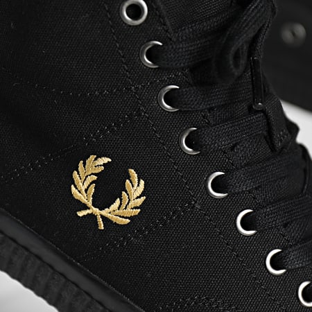Fred Perry - Baskets Hughes Mid Canvas B8110 Black Champagne