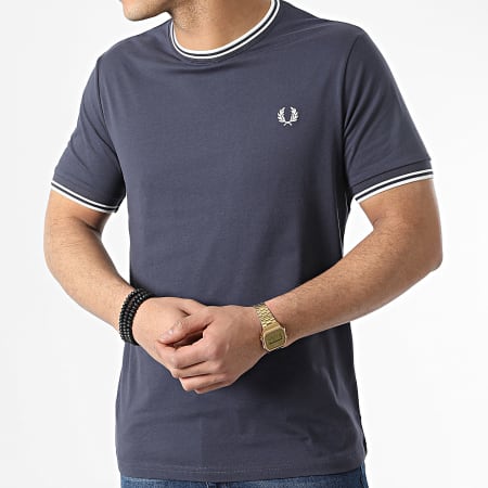 Fred Perry - Tee Shirt Twin Tipped M1588 Gris Anthracite