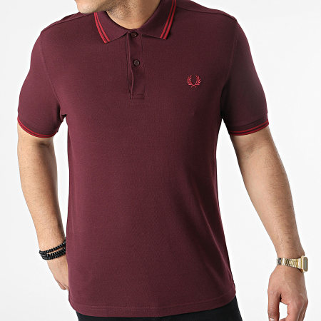 Fred Perry - Polo manica corta Twin Tipped M3600 Bordeaux