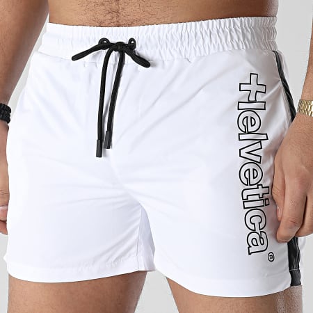 Helvetica - Alexander Pantaloncini da jogging bianchi con bande