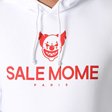 Sale Môme Paris - Sweat Capuche Clown Blanc Rouge